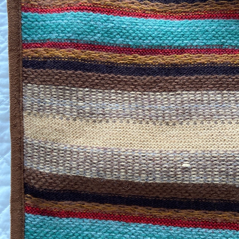 Ralph Lauren Serape Stripes Open Cardigan Waterfall Drapped Knit Wrap L to XL - Picture 12 of 15